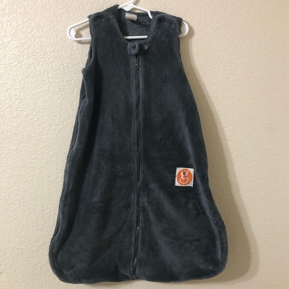 Gunamuna Gunapod Baby Fleece Wonderzip Sleep Sack in Charcoal Gray 0-9 Months - Picture 1 of 8
